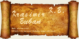 Krasimir Buban vizit kartica